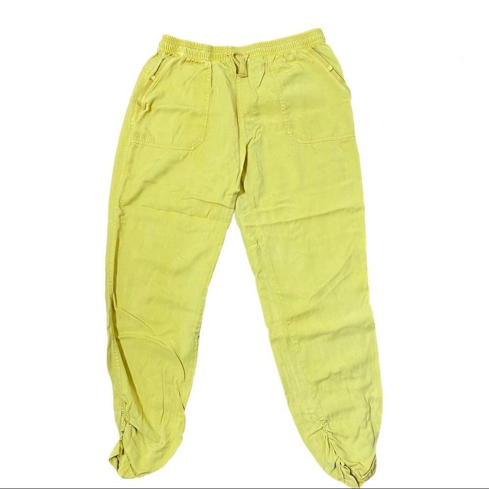 Thread + Supply Womens Jogger Size L Monarch Gold Yellow Pull On Lyocell